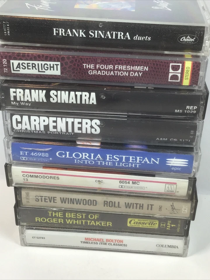 vintage music cassette tapes, lot of 10 easy listening,  - Image 1 of 1