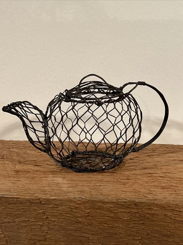Vintage Teapot With Lid Wire Mesh Decorative Home Decor Cover