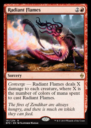 Radiant Flames - Foil ~ Lightly Played Battle for Zendikar MTG Magic UltimateMTG - Image 1 of 1