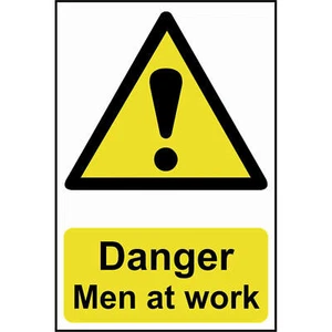 Scan Danger Men At Work Sign 400mm 600mm Standard - Picture 1 of 1