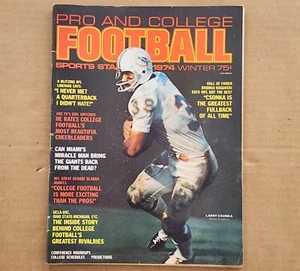 1974 PRO & COLLEGE FOOTBALL MAGAZINE LARRY CSONKA MIAMI DOLPHINS - Picture 1 of 2