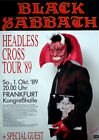 BLACK SABBATH - 1989 - In Concert - Headless Cross Tour - Poster - Frankfurt