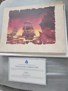 "Disney Pirati dei Caraibi spedizione litografia edizione limitata con COA 11 x 14" - Foto 1 di 6