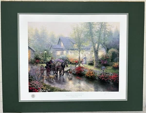 Signed Matted THOMAS KINKADE "Apple Hill Victorian II" 385/1950 - Picture 1 of 9