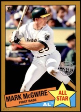Mark McGwire 2020 Topps 1985 35th Anniversary All-Stars 5x7 Gold #85AS-8 /10 Ath