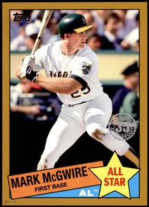 Mark McGwire 2020 Topps 1985 35th Anniversary All-Stars 5x7 Gold #85AS-8 /10 Ath