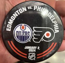 Connor Mcdavid Edmonton Oilers 900th Point 5 Point Game Warm Up Used Puck RARE