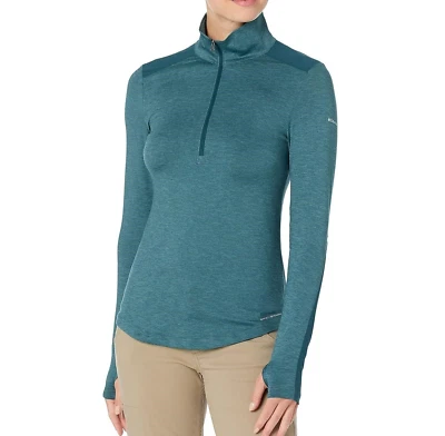 Columbia Mujer Talla XS 1/2 Cremallera Pullover Manga Larga Camisa Top - Verde Foto 1 de 4