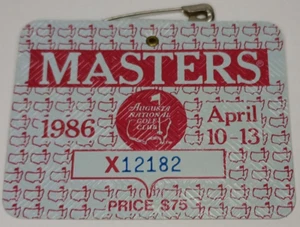 Distintivo Masters 1986 Jack Nicklaus Campione Augusta Biglietto Nazionale Souvenir - Foto 1 di 3