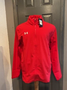 Under Armour Squad 3.0 Warmup Full Zip Jacket in Red Medium NWT - Picture 1 of 4