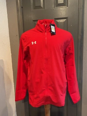 Under Armour Squad 3.0 Warmup Full Zip Jacket in Red Medium NWT - Image 1 of 4