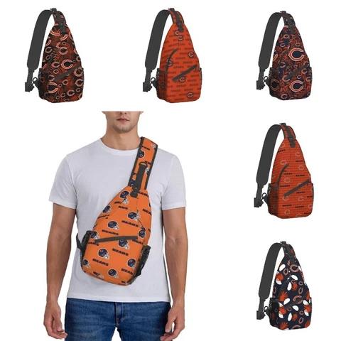 Chicago Bears Men's Casual Cross Chest Bag Diagonally Portable Travel Bag Cover