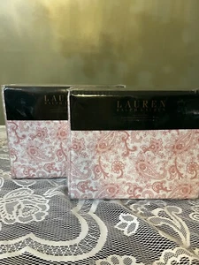 Two Brand New Ralph Lauren Full Size Sheet Set Monaco Paisley Coral Lot - 2 - Picture 1 of 5