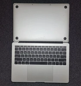 Grd B MacBook Pro 13" A1708 Top Case Silver Keyboard TrackPad Bottom Cover - Picture 1 of 6