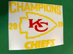 NFL Kansas City Chiefs Yellow & Red Spellout Sticker Decal - Picture 1 of 1