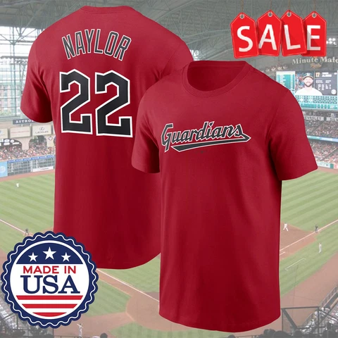 Unisex's Cleveland Guardians Josh Naylor #22 Name & Name Player Red T-Shirt Gift Cover