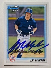J.R. Murphy Signed Bowman #BP96 2010 Card New York Yankees Auto MLB RAD