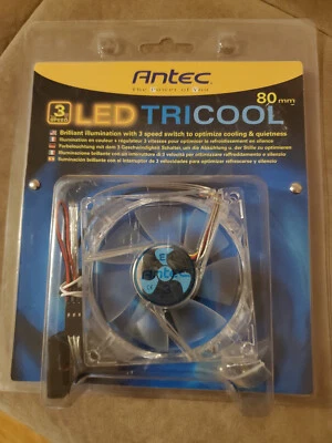 Antec TriCool Blue LED 80mm Fan 3 Speed - Image 1 of 2