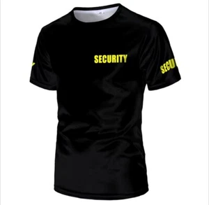 Black Security Shirt Medium Bodyguard Uniform Professional Security Work Clothes - Picture 1 of 6