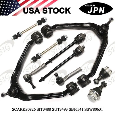 10PC Front Control Arm Tie Rod Suspension Kit for 2002 - 2006 Cadillac Escalade - Image 1 of 4