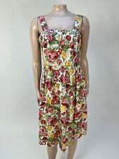 Vintage 90's 80's Women's Dress Cotton Floral Sleeveless Handmade Core XX7