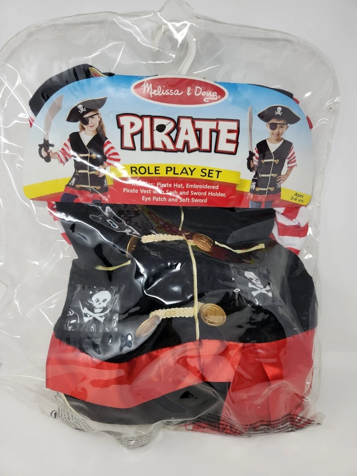 Juego de disfraces de rol pirata Melissa & Doug de 3-6 años niño/niña, Halloween Foto 1 de 2