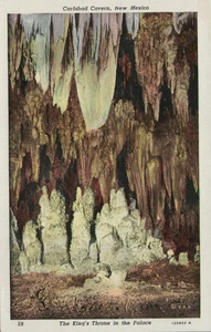 Postal de la Caverna de Carlsbad Nuevo México Los Reyes Arrojados al Palacio - Imagen 1 de 2