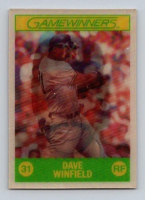 1988 Sportflics Gamewinners #7 Dave Winfield jp12 - Image 1 of 2