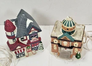 CHRISTMAS Grandeur Noel Snowflake Village Collector's Edition Toys & Church 1994 - Picture 1 of 5