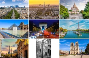 Postkarten Paris: Bilder Fotos Souvenirs Eiffelturm Montmatre Sacre Coeur - Bild 1 von 10