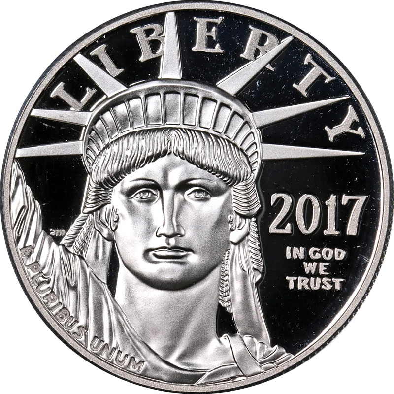 2017-W Platinum American Eagle $100 Proof Bullion Coin - OGP COA - Image 1 of 3