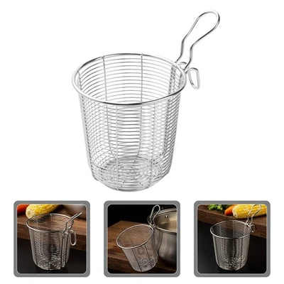  Kitchen Strainers Stainless Steel Mesh Metal Pasta Household Food - Image 1 of 4