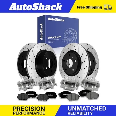 Front Rear Drilled Brake Rotor Premium Ceramic Pad Caliper for INFINITI M35 Foto 1 de 4