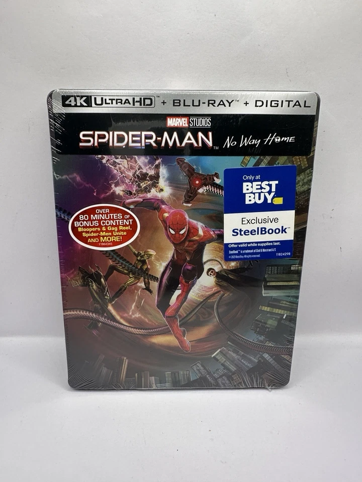 Spider-Man No Way Home - Marvel 4K Steelbook *New&Sealed* Best Buy Exclusive - Image 1 of 4