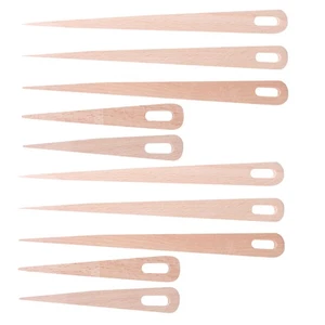 10 Stck. Gobelin Weben Handwerk Werkzeuge-Holz große Ösen Nadeln für Garn Makramee - Bild 1 von 12