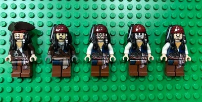 Lego Minifigure Pirates of the Caribbean jack Sparrow voodoo cannibal skull x5 - Image 1 of 2