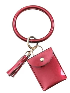 Modeschmuck Quaste Schlüsselanhänger Karte Geldbörse Armband Armreif rot - Bild 1 von 2