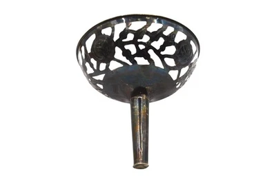 Tampo de prato de doces pedestal esterlina México – 0,925 – 24g – Design rosa – Sem base - Imagem 1 de 4