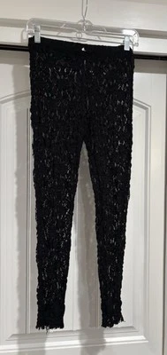 Free People Intimately Women's Lace Legging Size Small Black Excellent Condition - Image 1 of 4