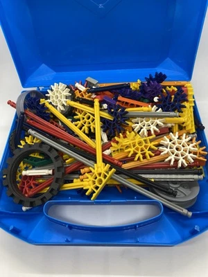 Knex Storage Box Case Blue with Mixed Lot of Connectors - K'nex Wheels - Image 1 of 3