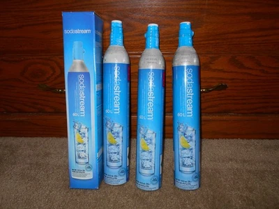 (4) Botes de repuesto de cilindro de CO2 SodaStream 60L completos y sellados atornillados Foto 1 de 3