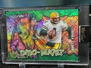 Bret Favre 1/3 Wild Card Dino-mite 2023 Alumination Stegosaur Refractor Green - Picture 1 of 5