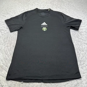 adidas AeroReady Portland Timbers T Shirt Black Short Sleeve Mens Size Small S - Picture 1 of 11