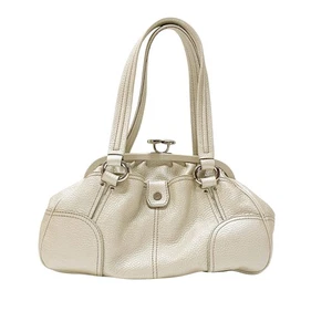 CELINE Silver Leather Clutch Shoulder Bag - Picture 1 of 15