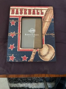 Wooden Baseball Photo Picture Frame 10" X 8" Holds 4x6 - Picture 1 of 2