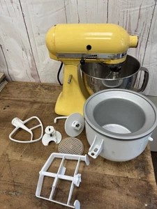 KitchenAid Artisan Stand Mixer - Majestic Yellow Retro Design Read Listing - Picture 1 of 18