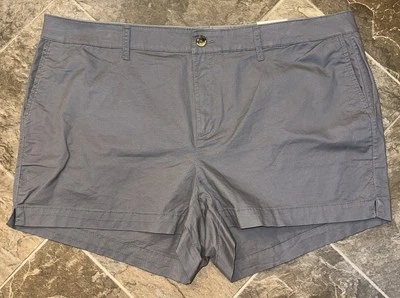Pantalones cortos antiguos azul marino para mujer de tiro alto de 3,5" en gris preppy talla grande 24 Nuevo con etiquetas Foto 1 de 4