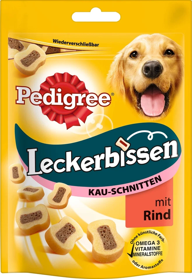 Pedigree Leckerbissen für Hunde Kau Schnitten mit Rind 155 g - Bild 1 von 1