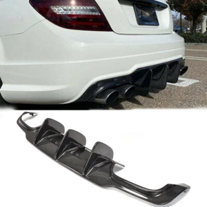 Labio difusor parachoques trasero fibra de carbono para Mercedes Benz W204 C63 AMG 2011-2015 - Imagen 1 de 11