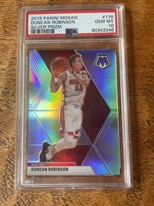 2019-20 Panini Mosaic Duncan Robinson #170 radiocontrol novato plateado Prizm PSA 10 GEMAS MT - Imagen 1 de 2